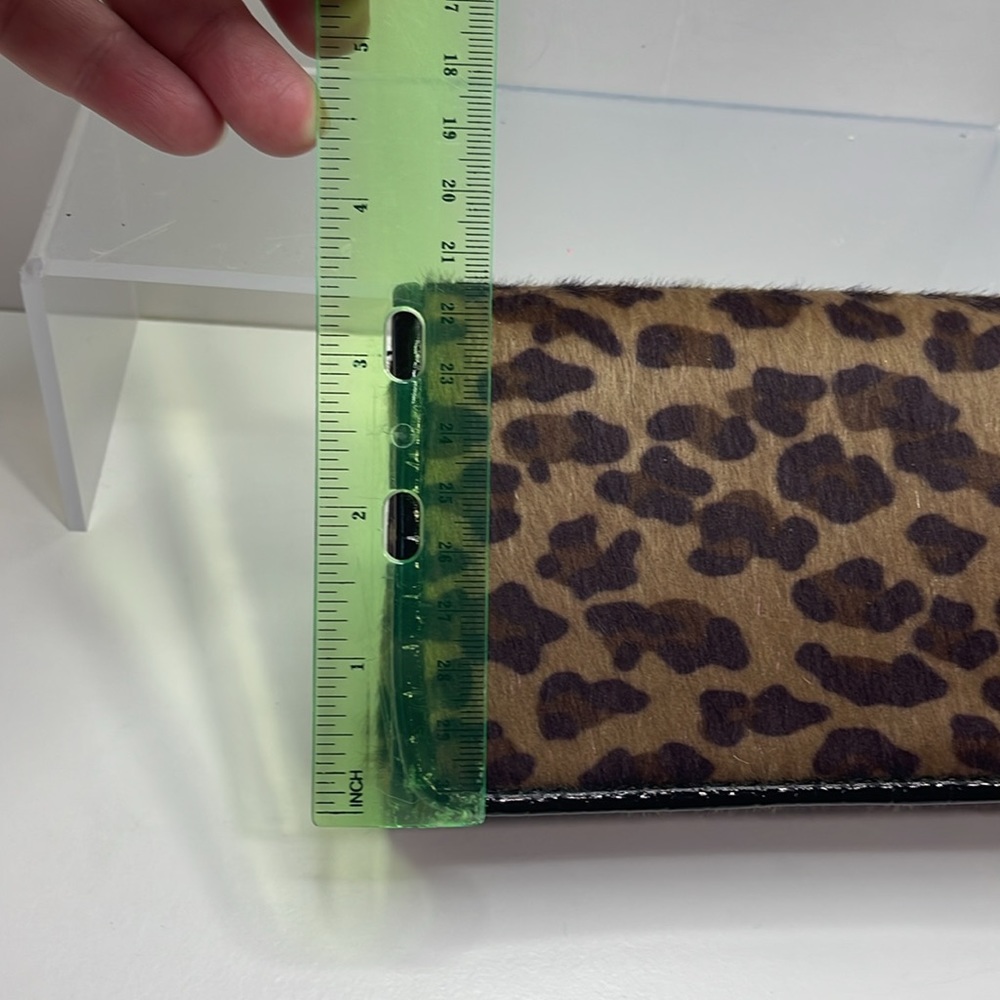 Brown Leopard Print Clutch - Picture 4 of 11